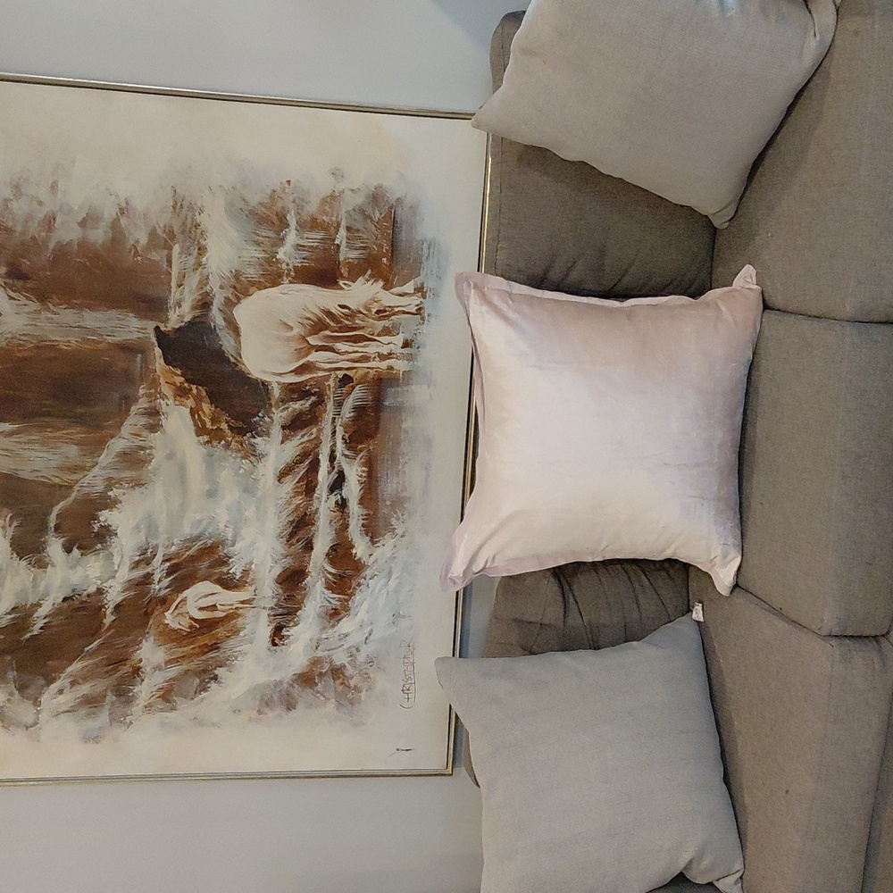 Pottery Barn Gray Accent Pillow Trio Case With Pink Hotel Collection